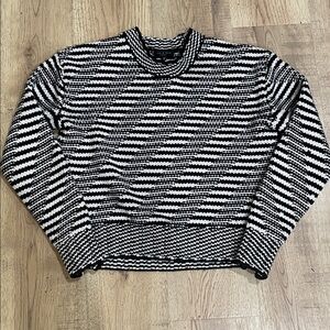 Rag & Bone | 100% Wool |  Black & White Willow Stripe Crew Sweater | Size: XS